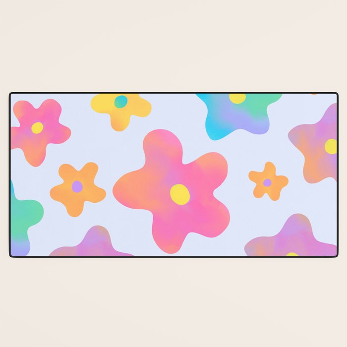 Flower market neon Desk Mat Gallery Image 3