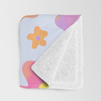 Flower market neon Throw Blanket Gallery Image 3