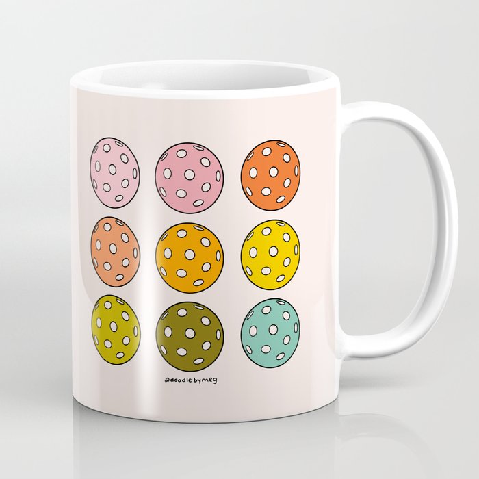Rainbow Pickleballs Coffee Mug Gallery Image 1