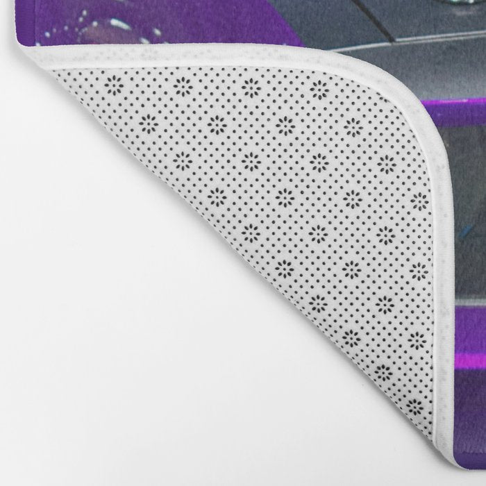 Purple Challenger Hellcat Demon color photograph / photography / poster Bath Mat Gallery Image 2