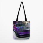 Purple Challenger Hellcat Demon color photograph / photography / poster Tote Bag Gallery Image 2