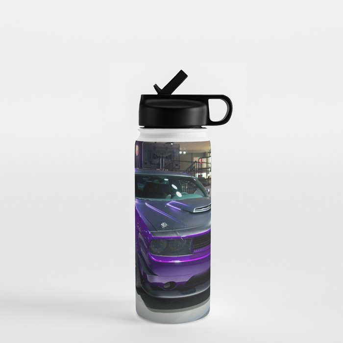 Purple Challenger Hellcat Demon color photograph / photography / poster Water Bottle Gallery Image 1