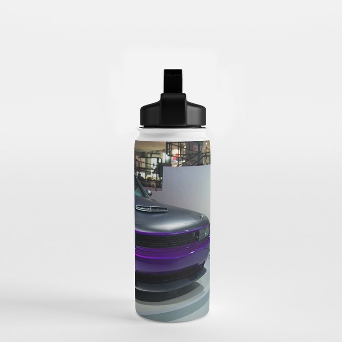 Purple Challenger Hellcat Demon color photograph / photography / poster Water Bottle Gallery Image 2