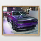 Purple Challenger Hellcat Demon color photograph / photography / poster Serving Tray Gallery Image 1