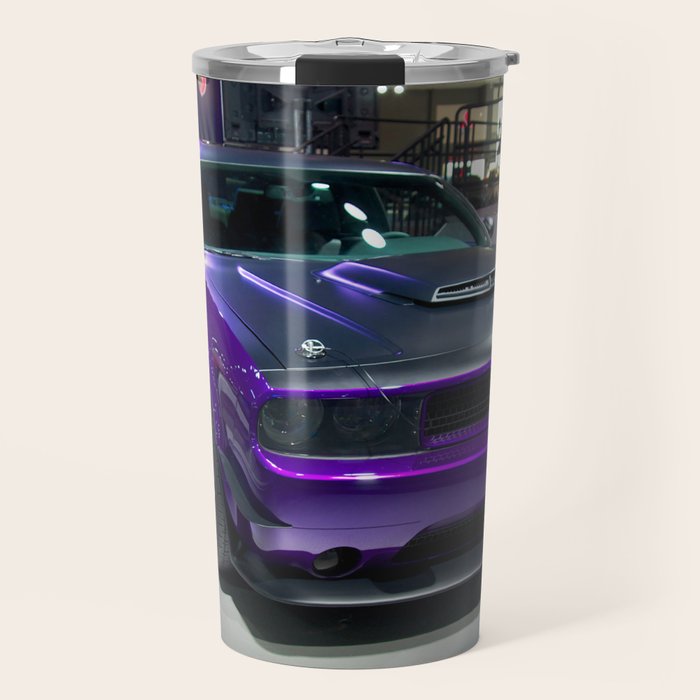 Purple Challenger Hellcat Demon color photograph / photography / poster Travel Mug Gallery Image 1