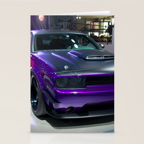 Purple Challenger Hellcat Demon color photograph / photography / poster Stationery Card Gallery Image 2