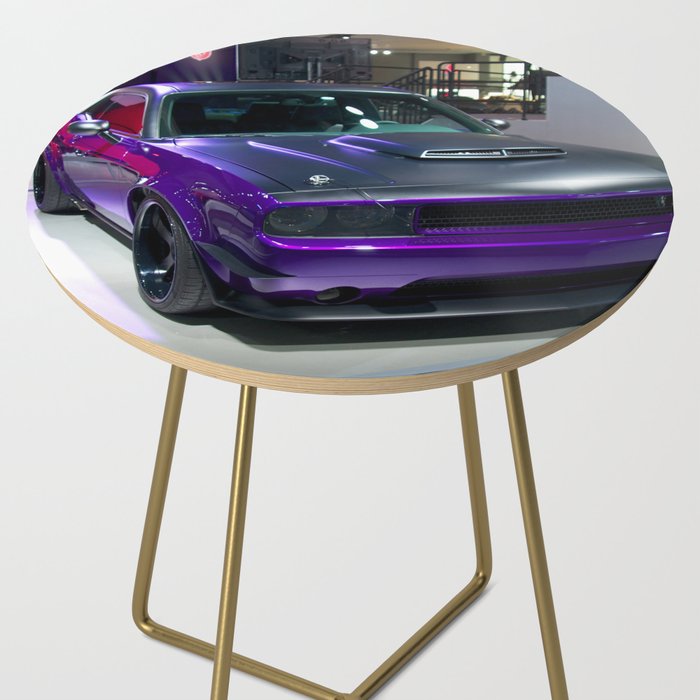 Purple Challenger Hellcat Demon color photograph / photography / poster Side Table Gallery Image 2