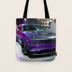 Purple Challenger Hellcat Demon color photograph / photography / poster Tote Bag Gallery Image 1