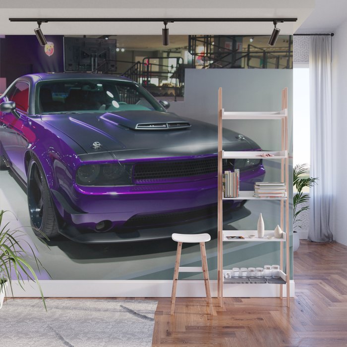 Purple Challenger Hellcat Demon color photograph / photography / poster Wall Mural Gallery Image 1