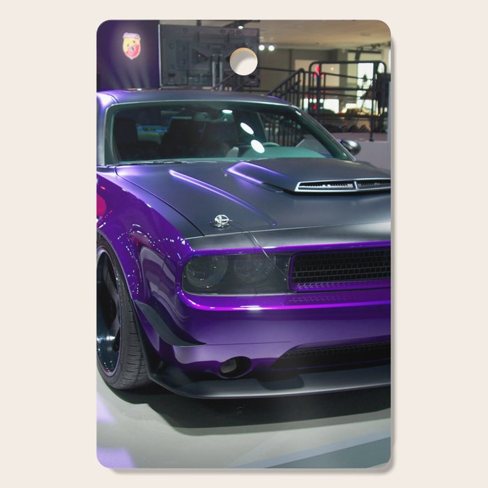 Purple Challenger Hellcat Demon color photograph / photography / poster Cutting Board Gallery Image 1
