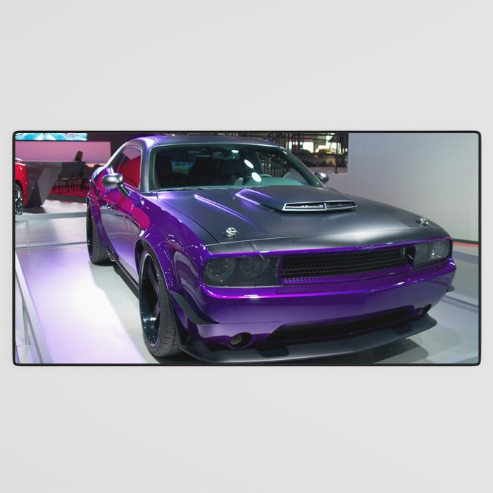 Purple Challenger Hellcat Demon color photograph / photography / poster Desk Mat Gallery Image 3