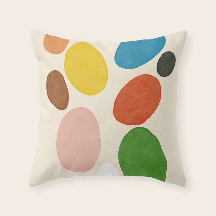 Happy Colors Throw Pillow Gallery Image 1