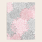Festive, Floral Prints, Pink, Gray, White Poster Gallery Image 4