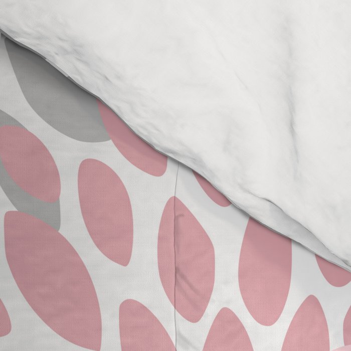 Festive, Floral Prints, Pink, Gray, White Comforter Gallery Image 4