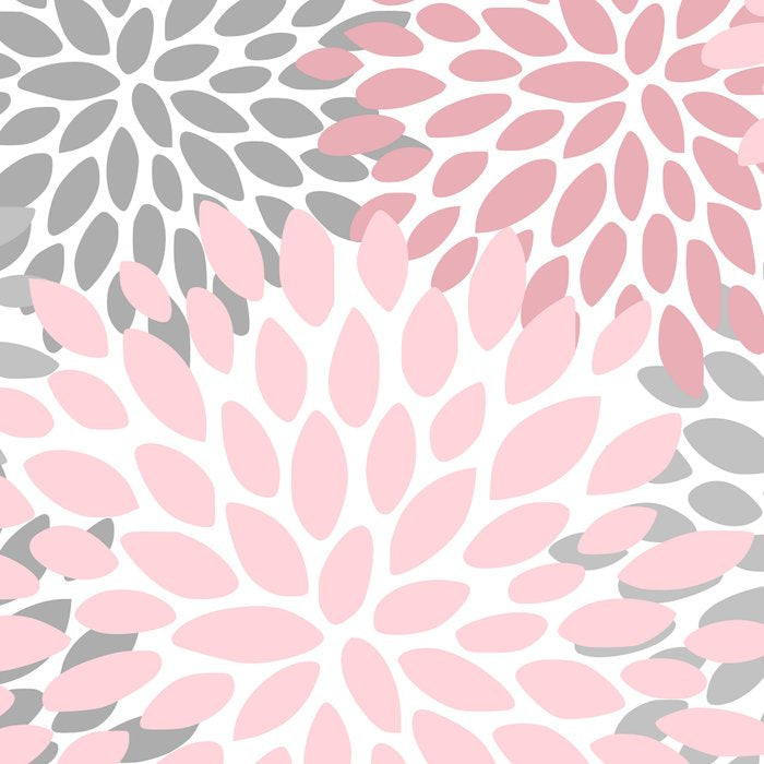 Festive, Floral Prints, Pink, Gray, White Coffee Mug Gallery Image 2