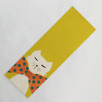 Cat with incredebly oversized humongous bowtie Yoga Mat Gallery Image 1