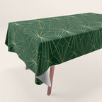 Art Deco in Emerald Green Tablecloth Gallery Image 1