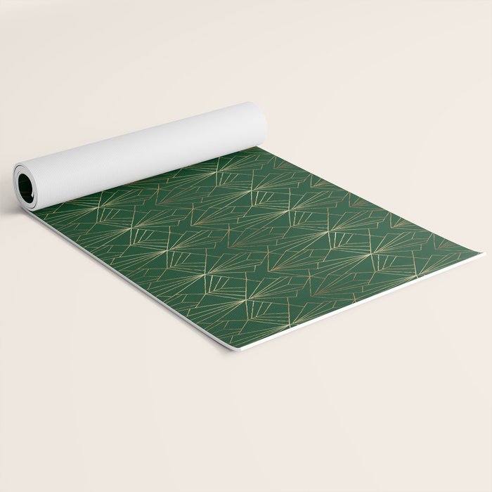 Art Deco in Emerald Green Yoga Mat Gallery Image 2