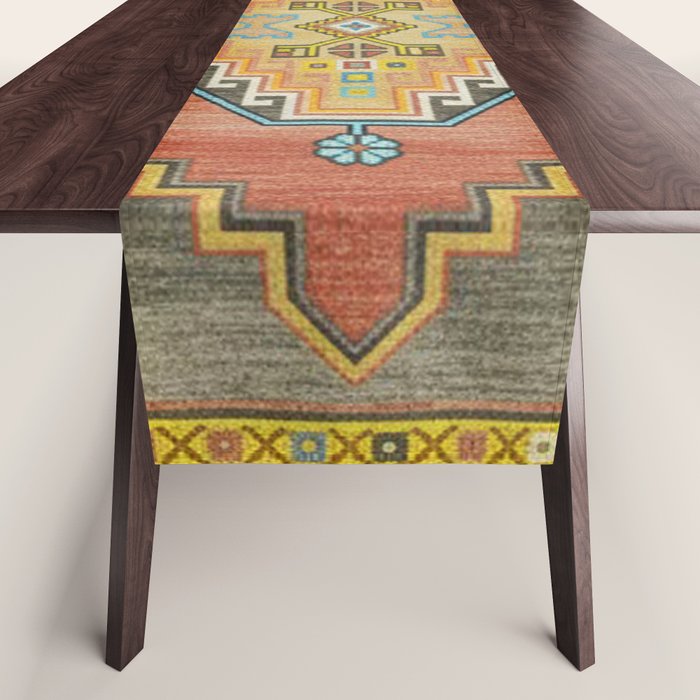 Moroccan Berber Geometric Rug Pattern Table Runner Gallery Image 1