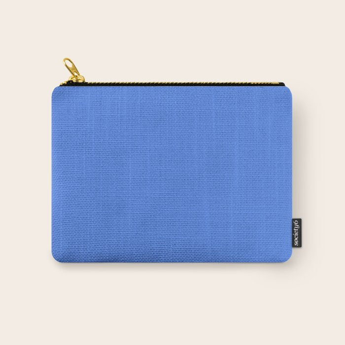 Azure Blue Solid Color Carry All Pouch Gallery Image 1