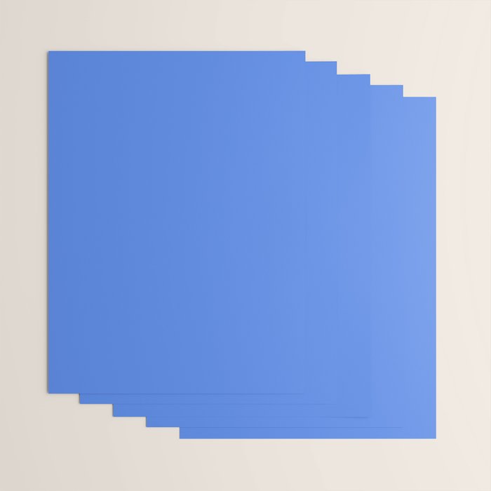 Azure Blue Solid Color Wrapping Paper Gallery Image 3