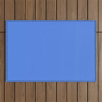 Azure Blue Solid Color Outdoor Rug Gallery Image 1