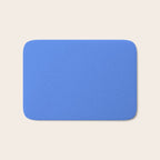 Azure Blue Solid Color Bath Mat Gallery Image 1