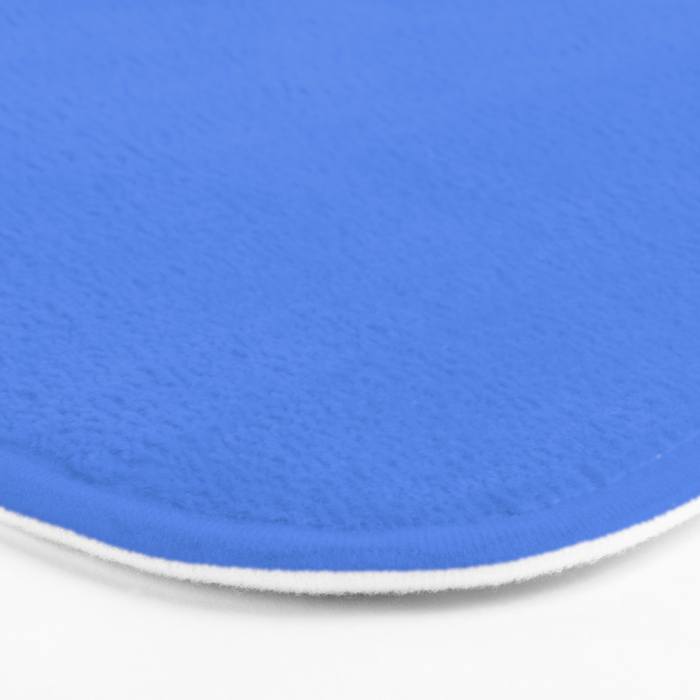 Azure Blue Solid Color Bath Mat Gallery Image 3