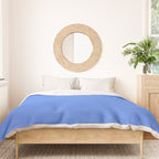 Azure Blue Solid Color Duvet Cover Gallery Image 3