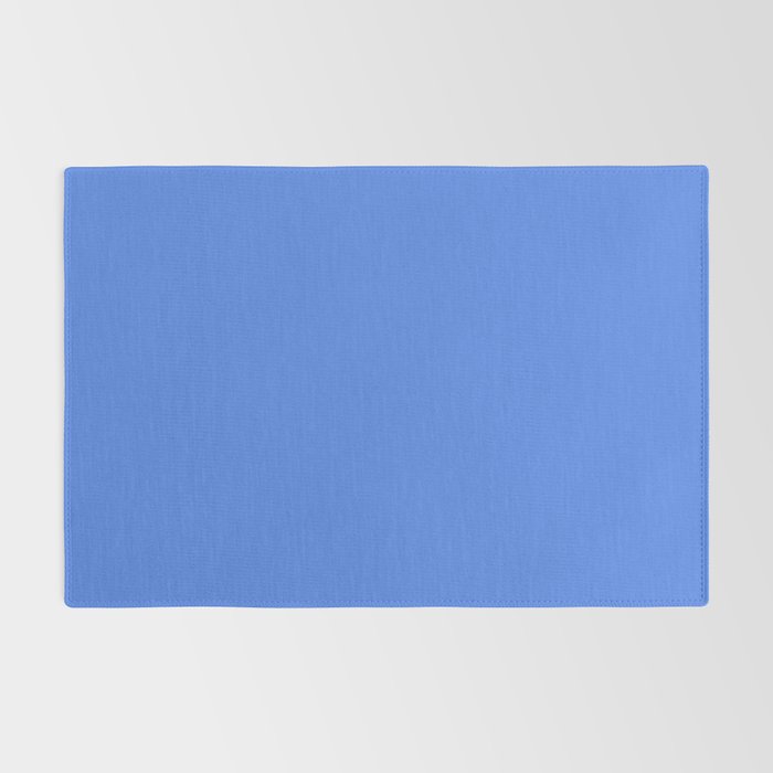 Azure Blue Solid Color Rug Gallery Image 2