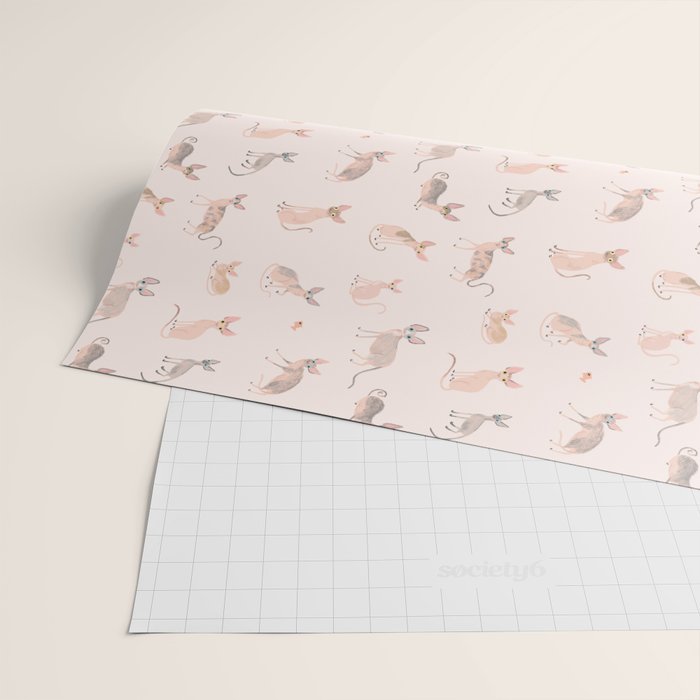 Sphynx Cats - No Furr Don't Care - Cat Pink Wrapping Paper Gallery Image 2