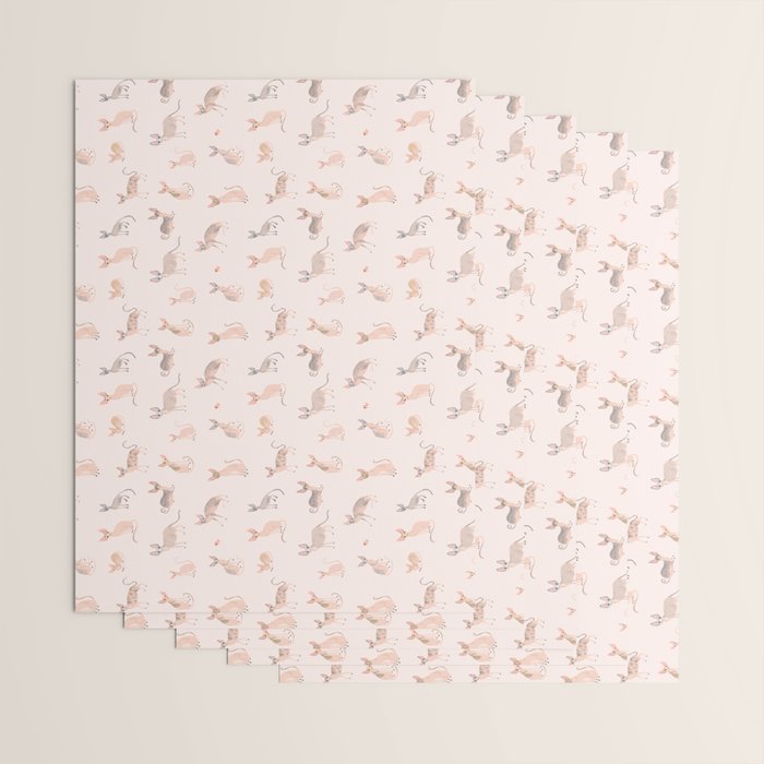 Sphynx Cats - No Furr Don't Care - Cat Pink Wrapping Paper Gallery Image 3