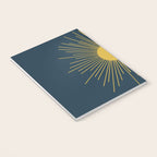Mid-Century Modern Sunburst II in Light Mustard and Navy Blue Notebook Gallery Image 3