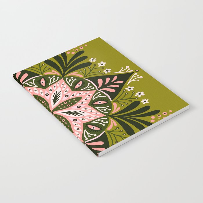 Sprouting Mandala - Sage & Pink Notebook Gallery Image 1