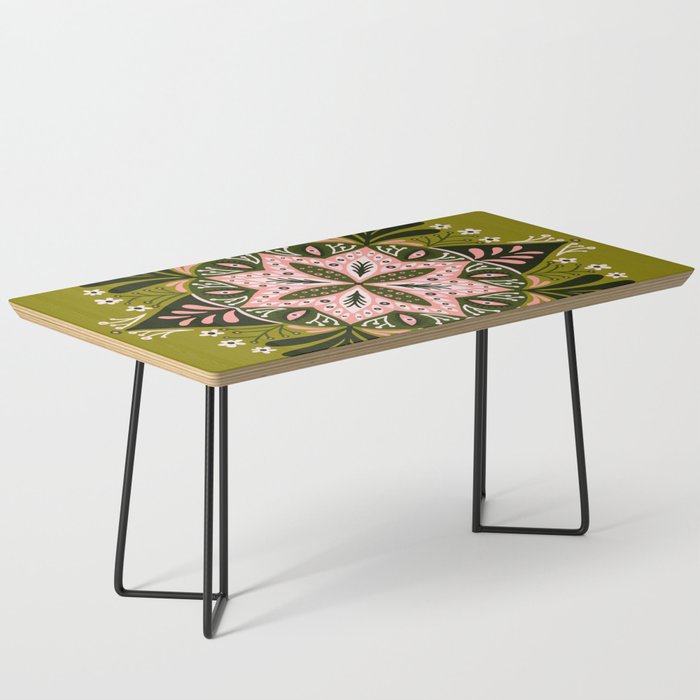 Sprouting Mandala - Sage & Pink Coffee Table Gallery Image 1