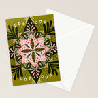 Sprouting Mandala - Sage & Pink Stationery Card Gallery Image 2