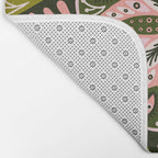 Sprouting Mandala - Sage & Pink Bath Mat Gallery Image 2