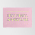Pastel Pink Party Cocktails Rug Gallery Image 2