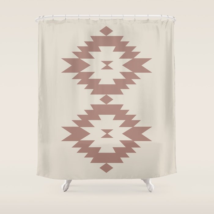 Southwestern Minimalism - Neutral Rose Beige Shower Curtain Gallery Image 1