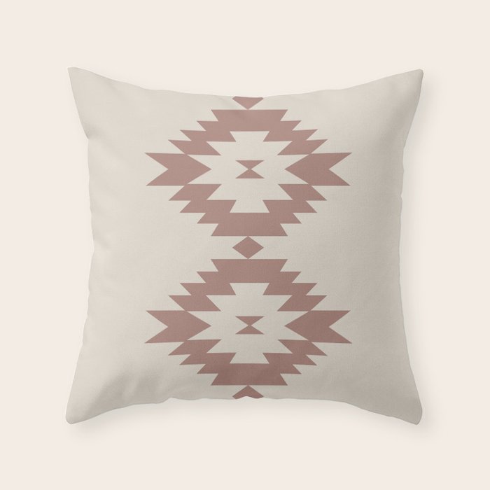 Southwestern Minimalism - Neutral Rose Beige Throw Pillow Gallery Image 6