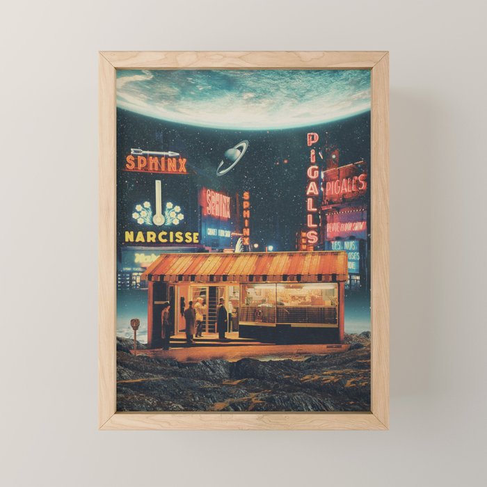 a Postcard from year 2347 Mini Art Print Gallery Image 1