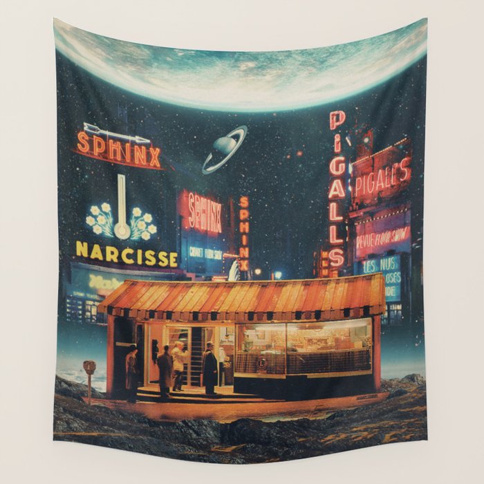 a Postcard from year 2347 Wall Tapestry Gallery Image 4