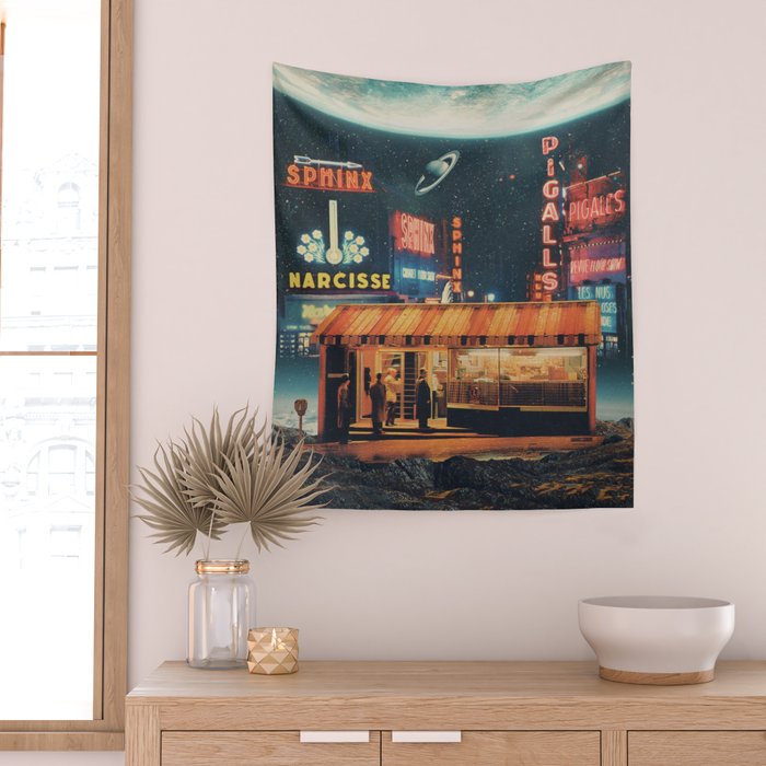 a Postcard from year 2347 Wall Tapestry Gallery Image 2