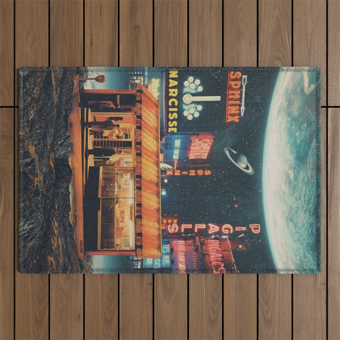a Postcard from year 2347 Outdoor Rug Gallery Image 1