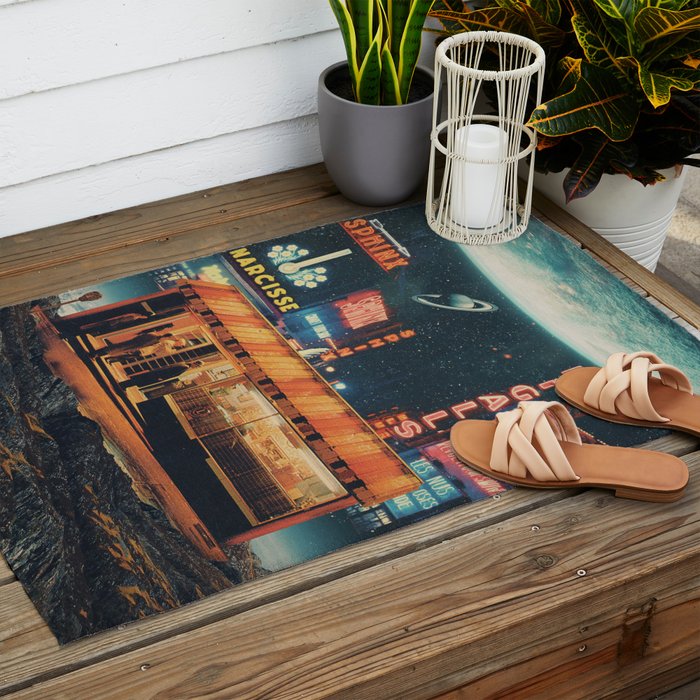 a Postcard from year 2347 Outdoor Rug Gallery Image 2