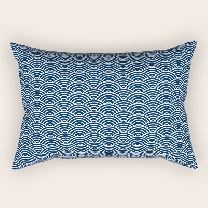Seigaiha // Japanese Collection Rectangular Pillow Gallery Image 2