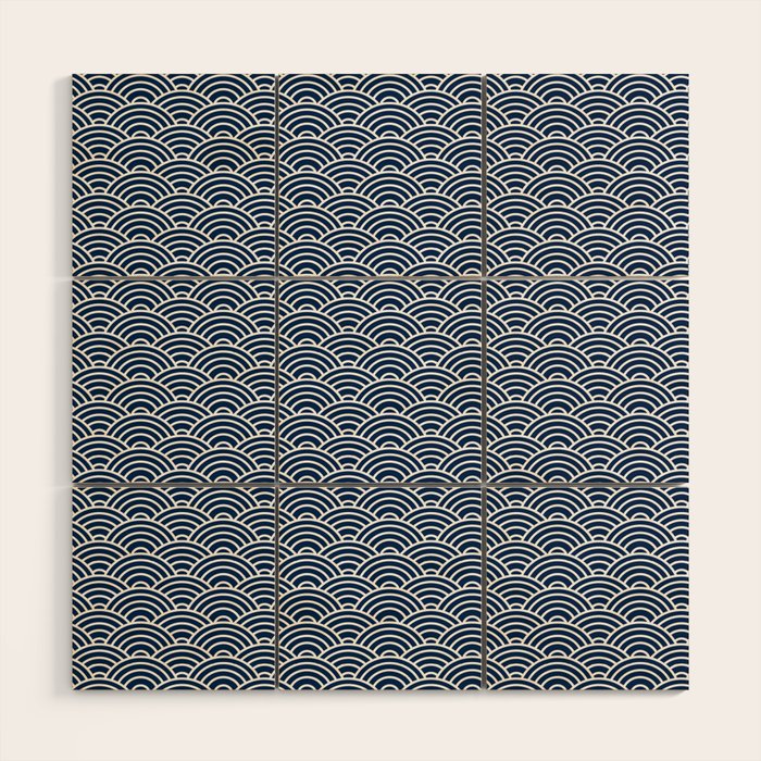 Seigaiha // Japanese Collection Wood Wall Art Gallery Image 1