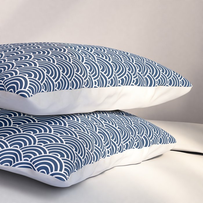 Seigaiha // Japanese Collection Pillow Sham Gallery Image 3
