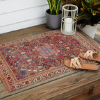 Antique Persian Kashan Dabir Rug Print Outdoor Rug Gallery Image 2