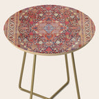 Antique Persian Kashan Dabir Rug Print Side Table Gallery Image 2